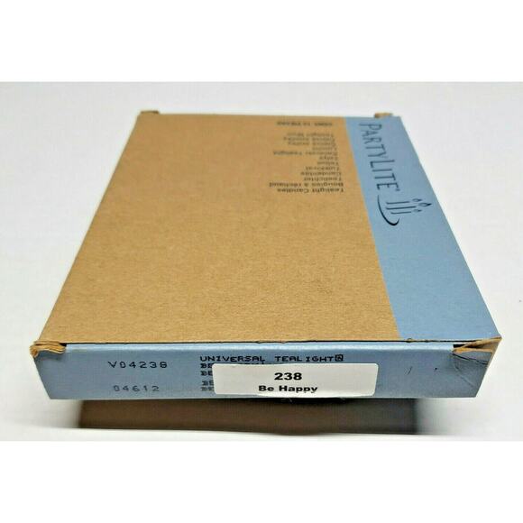 Vintage Partylite Tealight 12 Candles NOS "Be Happy" p1f/v04238 - Picture 2 of 3